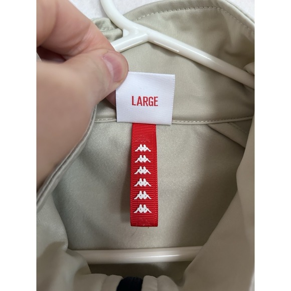 Kappa 222 Banda Track Suit In Beige & Navy Blue - Jacket and Pants Unisex L Slim - Picture 7 of 12